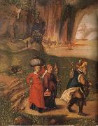 Albrecht Durer Lot flees with his family from sodom oil